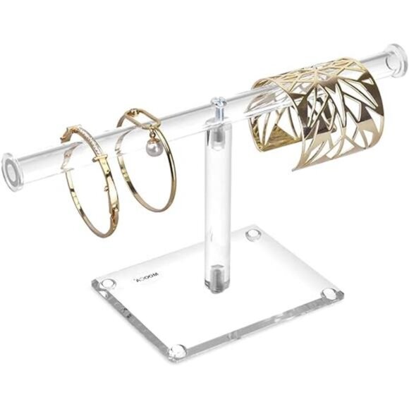 Premium Acrylic Round Jewelry Display Tree Stand - Bracelet Holder, Necklace - Picture 7 of 7